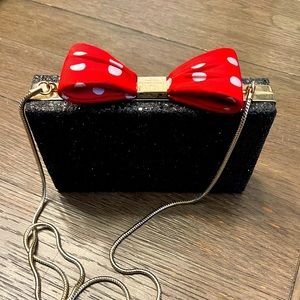 Kate Spade DISNEY minnie mouse minnie bow clasp clutch